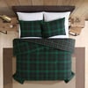 Eddie Bauer  Queen Duvet Cover Set Reversible Cotton Bedding with Matching Shams Plaid Home Decor with Button Closure Woodland Tartan Green QueenKing