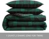 Eddie Bauer  Queen Duvet Cover Set Reversible Cotton Bedding with Matching Shams Plaid Home Decor with Button Closure Woodland Tartan Green QueenKing