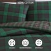 Eddie Bauer  Queen Duvet Cover Set Reversible Cotton Bedding with Matching Shams Plaid Home Decor with Button Closure Woodland Tartan Green QueenKing