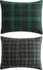 Eddie Bauer  Queen Duvet Cover Set Reversible Cotton Bedding with Matching Shams Plaid Home Decor with Button Closure Woodland Tartan Green QueenKing