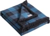 Eddie Bauer  Throw Blanket with Pillow Cover Reversible FlannelSherpa Bedding Set Buffalo Plaid Home Decor for All Seasons GreenBlack Throw BundleThrow with Pillow Cover Midnight BlueBlack