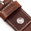 Eddie Bauer Mens Bridle Leather Belt with Antique Nickel BuckleBrown Bridle