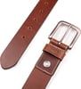 Eddie Bauer Mens Bridle Leather Belt with Antique Nickel BuckleTan Bridle