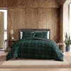 Eddie Bauer  Queen Duvet Cover Set Reversible Cotton Bedding with Matching Shams Plaid Home Decor with Button Closure Woodland Tartan Green QueenTwin