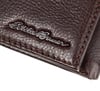 Eddie Bauer Mens Signature Logo Leather Trifold Wallet with 6 Card Slots and RFID ProtectionBrown