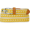 Eddie Bauer Womens Cascade Grommet Webbing Belt with Metal BuckleDark Marigold