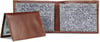 Eddie Bauer Mens Pioneer Leather and Printed Cotton Canvas Passcase WalletGrey