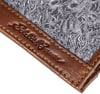 Eddie Bauer Mens Pioneer Leather and Printed Cotton Canvas Passcase WalletGrey