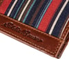 Eddie Bauer Mens Pioneer Leather and Printed Cotton Canvas Passcase WalletMulti