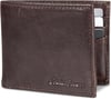 Eddie Bauer Mens Signature Logo Leather Flip Id Bifold Wallet with 6 Card Slots and RFID ProtectionBrown