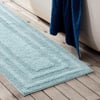 Eddie Bauer  Bathroom Rug Runner Soft Tufted Cotton Bathroom Decor Super Absorbent amp Quick Dry Logan Medium Brown 60 x 22Turquoise Runner 60 x 22