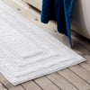 Eddie Bauer  Bathroom Rug Runner Soft Tufted Cotton Bathroom Decor Super Absorbent amp Quick Dry Logan Medium Brown 60 x 22White Runner 60 x 22