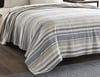 Eddie Bauer  King Blanket Lightweight Cotton Bedding Home Decor for All Seasons Herringbone Green KingBlue Stripe