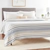 Eddie Bauer  King Blanket Lightweight Cotton Bedding Home Decor for All Seasons Herringbone Green KingBlue Stripe