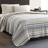 Eddie Bauer  King Blanket Lightweight Cotton Bedding Home Decor for All Seasons Herringbone Green KingBlue Stripe