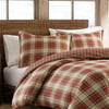 Eddie Bauer  King Duvet Cover Set Reversible Cotton Bedding with Matching Shams Stylish Home Decor for All Seasons Edgewood Red KingRed