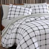 Eddie Bauer  King Duvet Cover Set Soft Cotton Bedding with Matching Shams Modern Plaid Home Decor Bunkhouse Charcoal KingCharcoal Queen