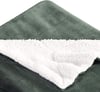 Eddie Bauer  Queen Blanket Soft Fleece Bedding with Sherpa Reverse Plush Home Decor Chrome Grey QueenGreen