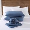 Eddie Bauer  Queen Sheets Cotton Flannel Bedding Set Brushed for Extra Softness Cozy Home Decor White QueenBlue