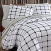 Eddie Bauer  Queen Sheets Cotton Flannel Bedding Set Brushed for Extra Softness Cozy Home Decor White QueenGrey