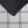 Eddie Bauer  Throw Blanket Cotton Flannel Home Decor All Season Reversible Sherpa Bedding Winslow Charcoal ThrowKettle Falls GreyBlack