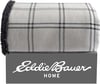 Eddie Bauer  Throw Blanket Cotton Flannel Home Decor All Season Reversible Sherpa Bedding Winslow Charcoal ThrowKettle Falls GreyBlack