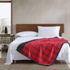 Eddie Bauer  Throw Blanket Cotton Flannel Home Decor All Season Reversible Sherpa Bedding Winslow Charcoal ThrowKettle Falls RedBlack