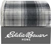 Eddie Bauer  Throw Blanket Cotton Flannel Home Decor All Season Reversible Sherpa Bedding Winslow Charcoal ThrowVail Plaid CharcoalIvory