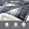 Eddie Bauer  Throw Blanket Cotton Flannel Home Decor All Season Reversible Sherpa Bedding Winslow Charcoal ThrowVail Plaid CharcoalIvory