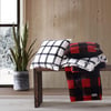 Eddie Bauer  Throw Blanket Faux Fur Reversible Bedding Buffalo Plaid Home Decor for All Seasons RedBlack 50 x 60Throw amp Pillow Cover Set Bunkhouse Plaid Grey