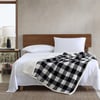 Eddie Bauer  Throw Blanket Reversible Sherpa Fleece Bedding Buffalo Plaid Home Decor for All Seasons Black Check ThrowThrow Black Check