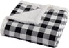 Eddie Bauer  Throw Blanket Reversible Sherpa Fleece Bedding Buffalo Plaid Home Decor for All Seasons Black Check ThrowThrow Black Check