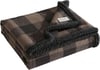 Eddie Bauer  Throw Blanket Reversible Sherpa Fleece Bedding Buffalo Plaid Home Decor for All Seasons Black Check ThrowThrow BrownBlack