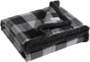 Eddie Bauer  Throw Blanket Reversible Sherpa Fleece Bedding Buffalo Plaid Home Decor for All Seasons Black Check ThrowThrow GreyBlack