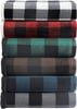 Eddie Bauer  Throw Blanket Reversible Sherpa Fleece Bedding Buffalo Plaid Home Decor for All Seasons Black Check ThrowThrow Midnight BlueBlack