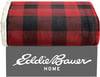 Eddie Bauer  Throw Blanket Reversible Sherpa Fleece Bedding Buffalo Plaid Home Decor for All Seasons Black Check ThrowThrow Red Check