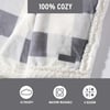 Eddie Bauer  Throw Blanket Reversible Sherpa Fleece Bedding Home Decor for All Seasons Bunkhouse Plaid Beige ThrowChrome GreyWhite