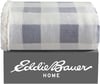 Eddie Bauer  Throw Blanket Reversible Sherpa Fleece Bedding Home Decor for All Seasons Bunkhouse Plaid Beige ThrowChrome GreyWhite