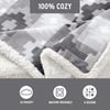 Eddie Bauer  Throw Blanket Reversible Sherpa Fleece Bedding Home Decor for All Seasons Bunkhouse Plaid Beige ThrowCopper Creek GreyWhite