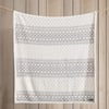 Eddie Bauer  Throw Blanket Reversible Sherpa Fleece Bedding Home Decor for All Seasons Bunkhouse Plaid Beige ThrowFair Isle Peak GreyWhite