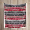 Eddie Bauer  Throw Blanket Reversible Sherpa Fleece Bedding Home Decor for All Seasons Bunkhouse Plaid Beige ThrowFair Isle RedBlack