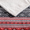 Eddie Bauer  Throw Blanket Super Soft Reversible Sherpa Fleece Bedding Ideal Christmas ampamp White Elephant Gifts Cozy Plaid Home Decor Fair Isle Peak ThrowFair Isle RedBlack