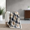 Eddie Bauer  Throw Blanket Super Soft Reversible Sherpa Fleece Bedding Ideal Christmas ampamp White Elephant Gifts Cozy Plaid Home Decor Fair Isle Peak ThrowRugged Plaid Beige