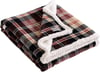 Eddie Bauer  Throw Blanket Super Soft Reversible Sherpa Fleece Bedding Ideal Christmas ampamp White Elephant Gifts Cozy Plaid Home Decor Fair Isle Peak ThrowTrailhead Plaid Red