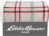 Eddie Bauer  Throw Blanket Super Soft Reversible Sherpa Fleece Bedding Ideal Christmas ampamp White Elephant Gifts Cozy Plaid Home Decor Fair Isle Peak ThrowNew Castle RedGreyIvory