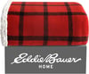 Eddie Bauer  Throw Blanket Super Soft Reversible Sherpa Fleece Bedding Ideal Christmas ampamp White Elephant Gifts Cozy Plaid Home Decor Fair Isle Peak ThrowRedBlack