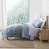 Eddie Bauer  Twin Comforter Set Soft Reversible Bedding with Matching Sham Wildflower Inspired Home Decor with Stripe Reverse Fern Garden Blue TwinKing Fern Garden Blue