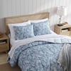 Eddie Bauer  Twin Comforter Set Soft Reversible Bedding with Matching Sham Wildflower Inspired Home Decor with Stripe Reverse Fern Garden Blue TwinKing Fern Garden Blue