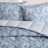 Eddie Bauer  Twin Comforter Set Soft Reversible Bedding with Matching Sham Wildflower Inspired Home Decor with Stripe Reverse Fern Garden Blue TwinTwin Fern Garden Blue