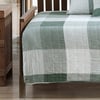 Eddie Bauer  Twin Quilt Set Cotton Reversible Bedding with Matching Sham Medium Weight Home Decor Boulder Grey TwinDaybed Green